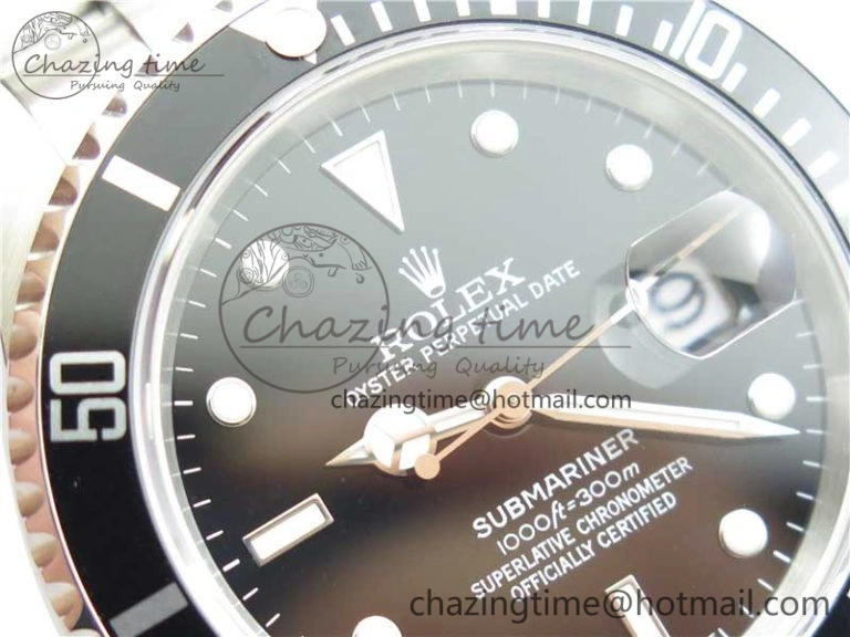 TopPick Submariner 16610 LN Black No Rehaut Engraving 904L Steel ARF1:1 Best Edition on SS Bracelet SH 2953
