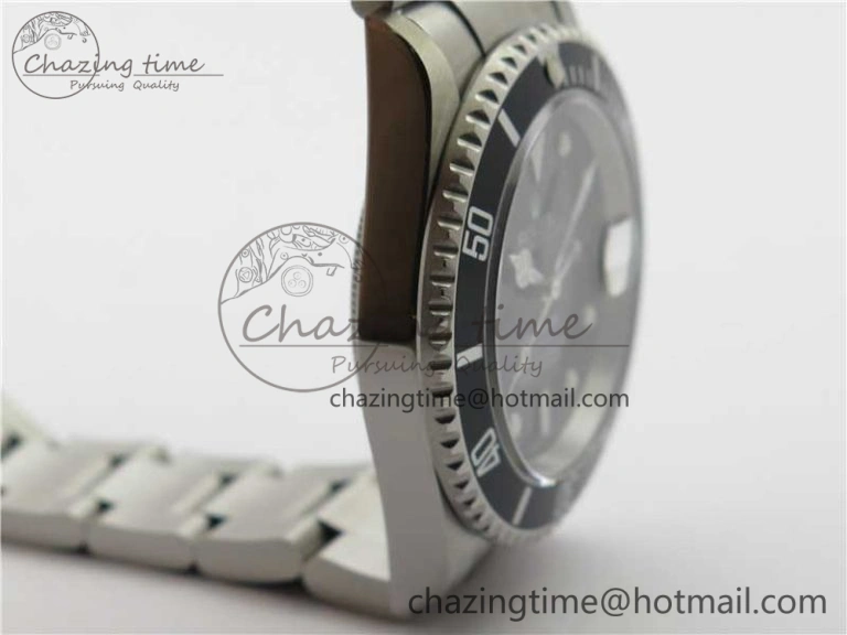 TopPick Submariner 16610 LN Black No Rehaut Engraving 904L Steel ARF1:1 Best Edition on SS Bracelet SH 2953