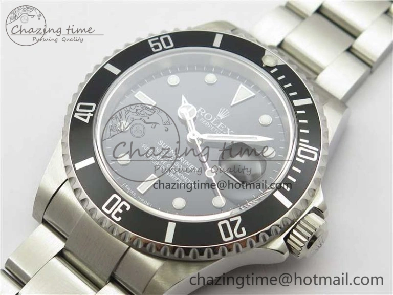 TopPick Submariner 16610 LN Black No Rehaut Engraving 904L Steel ARF1:1 Best Edition on SS Bracelet SH 2953