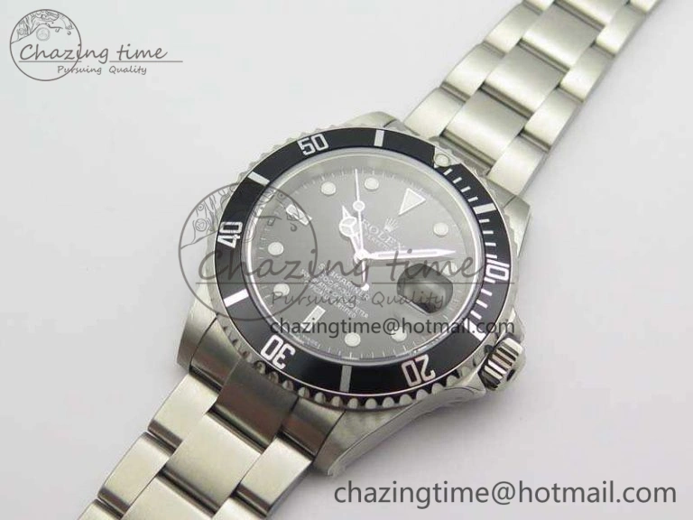 Submariner 16610 LN Black No Rehaut Engraving JF 1:1 Best Edition On SS Bracelet SH Vibrant 3544