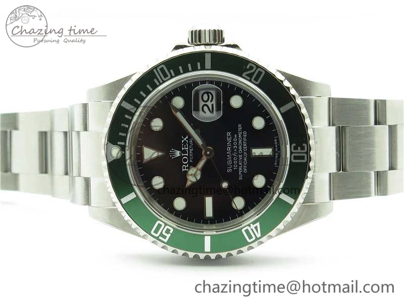Submariner 16610 LV Green No Rehaut Engraving 904L Steel ARF1:1 Best Edition on SS Bracelet SH FashionForward 2955