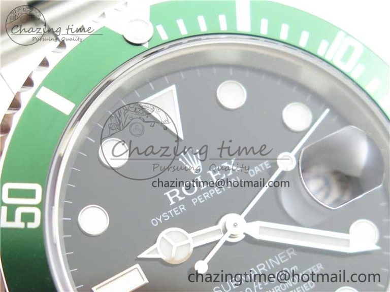 Submariner 16610 LV Green No Rehaut Engraving 904L Steel ARF1:1 Best Edition on SS Bracelet SH FashionForward 2955