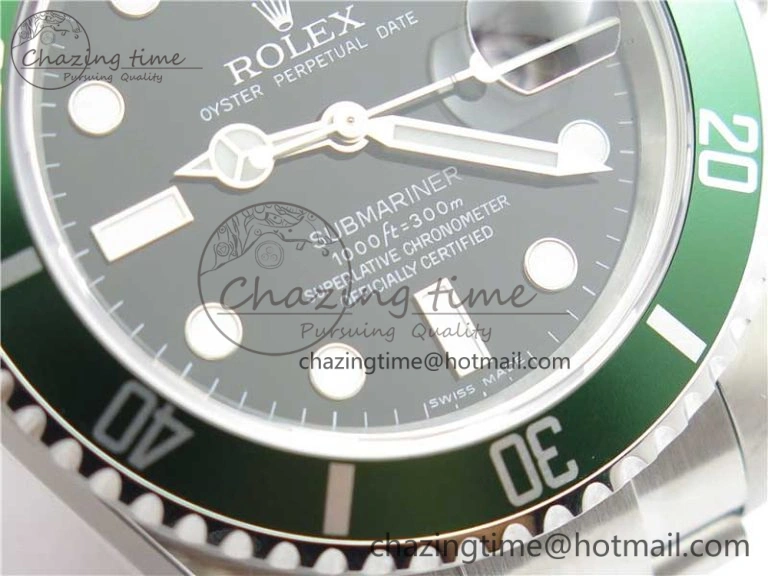 Submariner 16610 LV Green No Rehaut Engraving 904L Steel ARF1:1 Best Edition on SS Bracelet SH FashionForward 2955
