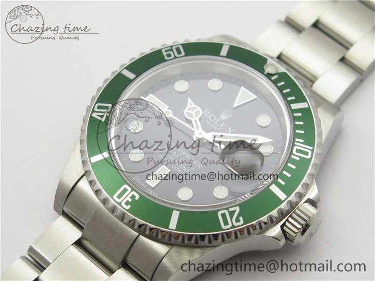 Submariner 16610 LV Green No Rehaut Engraving 904L Steel ARF1:1 Best Edition on SS Bracelet SH FashionForward 2955