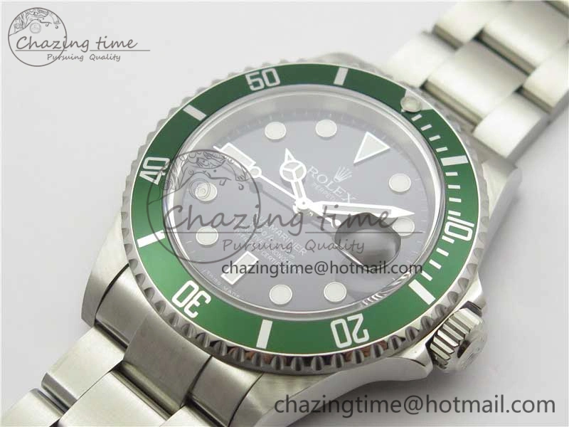 Submariner 16610 LV Green No Rehaut Engraving 904L Steel ARF1:1 Best Edition on SS Bracelet SH FashionForward 2955