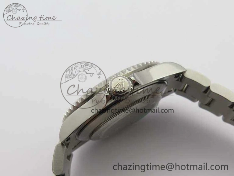 EyeCatching Submariner 16610 LV Green No Rehaut Engraving JF 1:1 Best Edition On SS Bracelet SH 3543