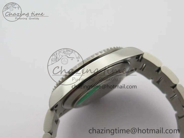 EyeCatching Submariner 16610 LV Green No Rehaut Engraving JF 1:1 Best Edition On SS Bracelet SH 3543