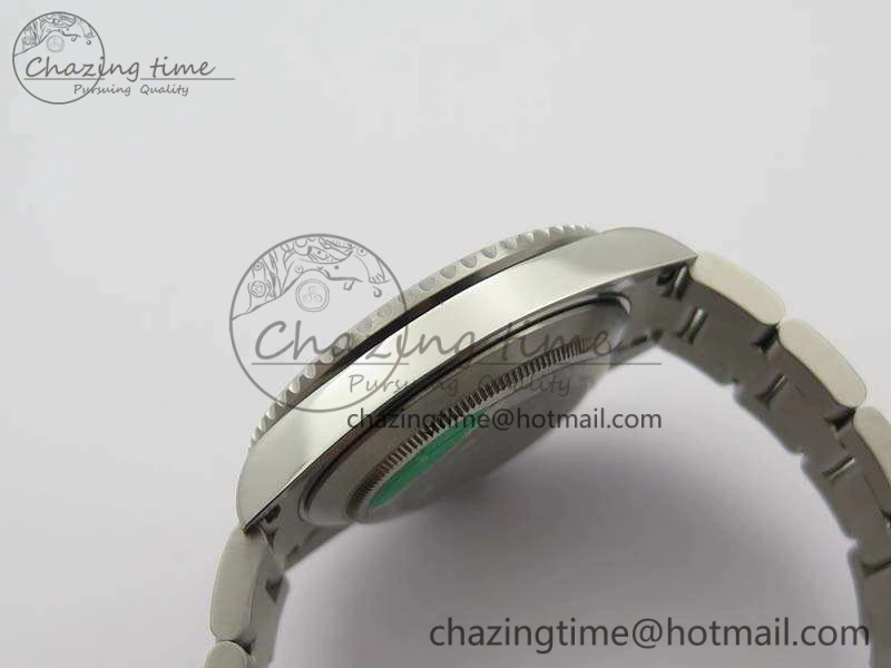 EyeCatching Submariner 16610 LV Green No Rehaut Engraving JF 1:1 Best Edition On SS Bracelet SH 3543