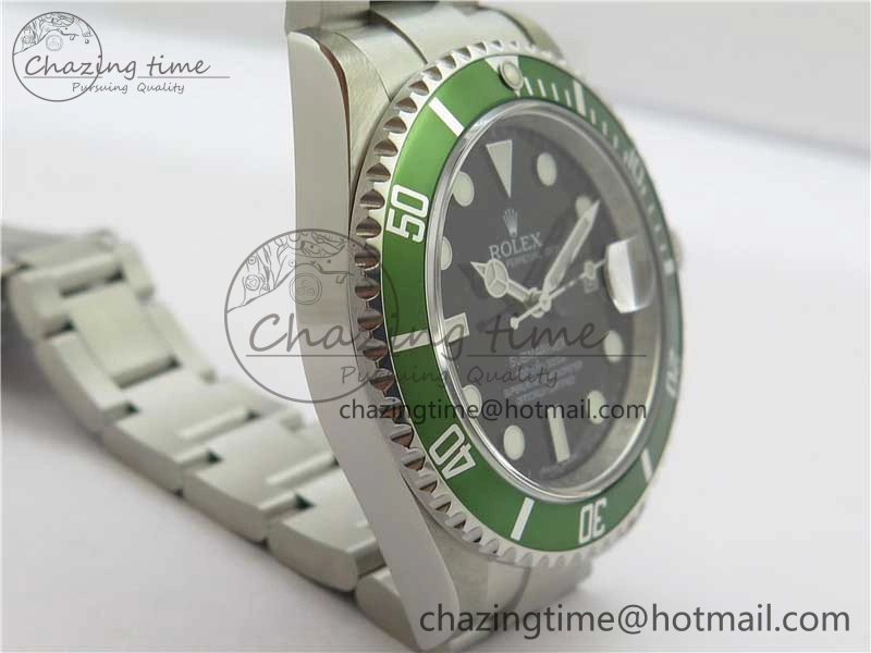 Efficient Submariner 16610 LV Kermit Green 904L Steel ARF1:1 Best Edition on SS Bracelet SH 2577