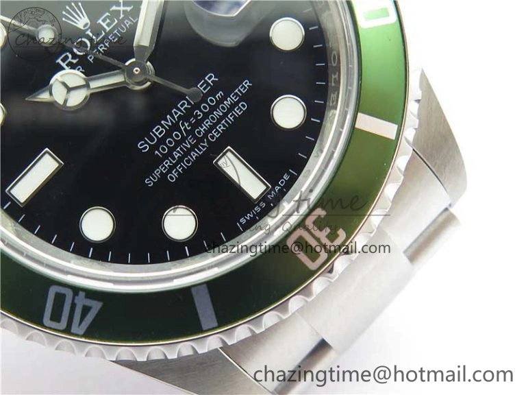Efficient Submariner 16610 LV Kermit Green 904L Steel ARF1:1 Best Edition on SS Bracelet SH 2577