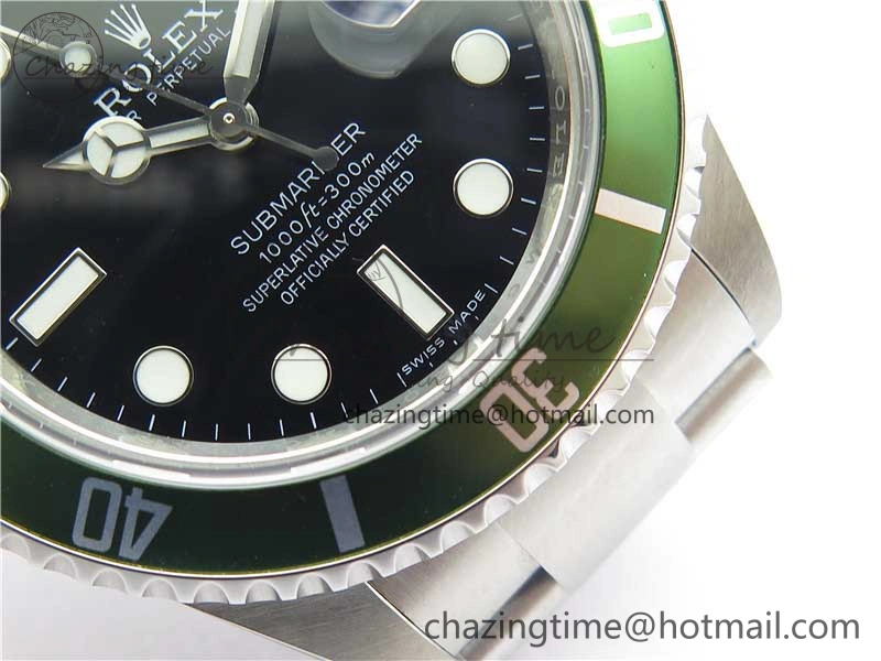 Efficient Submariner 16610 LV Kermit Green 904L Steel ARF1:1 Best Edition on SS Bracelet SH 2577
