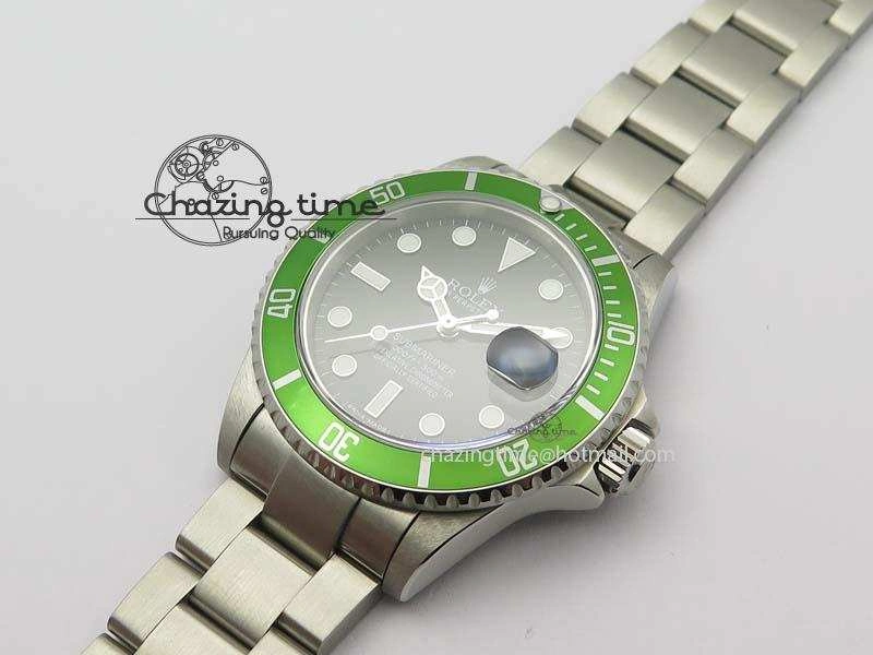 Submariner 16610LV SS BP-Maker Best Edition Black Dial Green Bezel On SS Bracelet SA Packable 3815