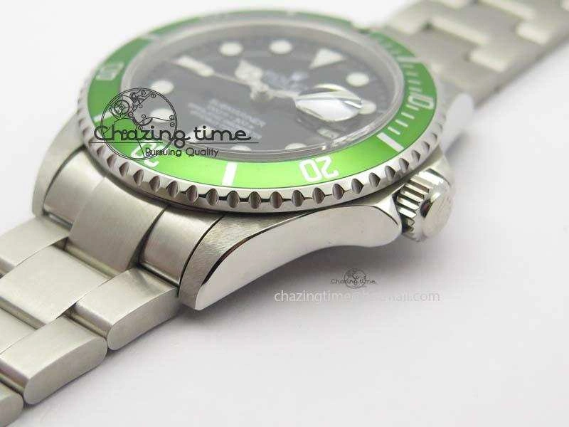 Submariner 16610LV SS BP-Maker Best Edition Black Dial Green Bezel On SS Bracelet SA Packable 3815