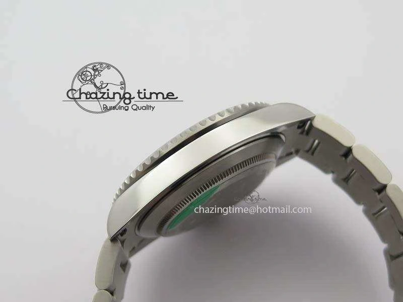 Stylish Submariner 16610LV SS Green Metal Bezel JF 1:1 Best Edition Black Dial On SS Bracelet SH 3755
