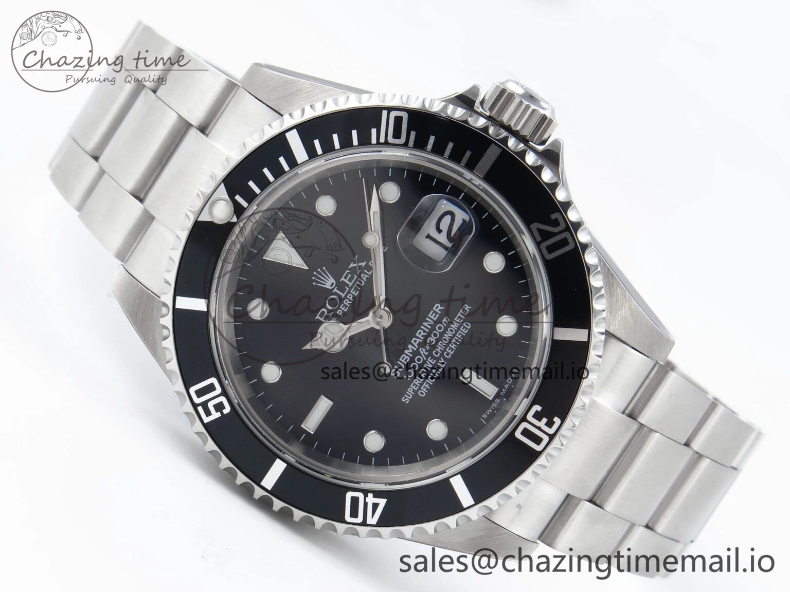 Lightweight Submariner 40mm 16610 LN Black Ceramic TWF 1:1 Best Edition on Bracelet SH3135 (NO REHAUT ENGRAVING) 297