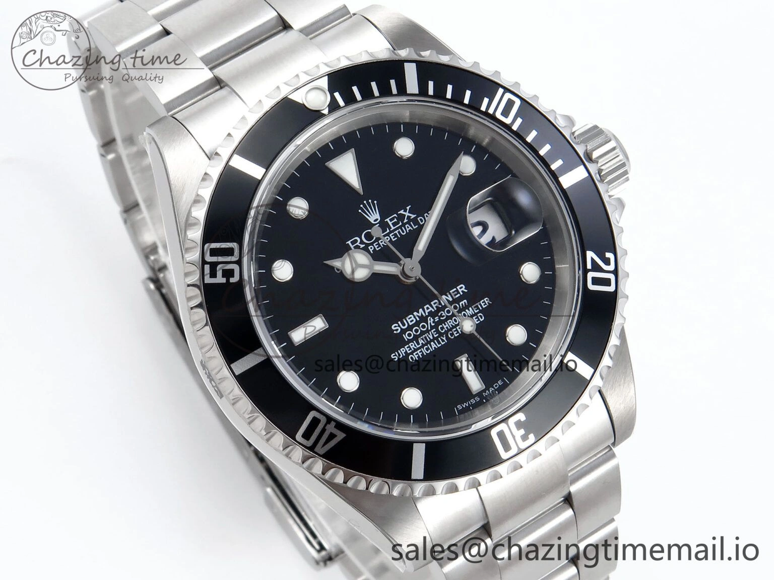 Lightweight Submariner 40mm 16610 LN Black Ceramic TWF 1:1 Best Edition on Bracelet SH3135 (NO REHAUT ENGRAVING) 297