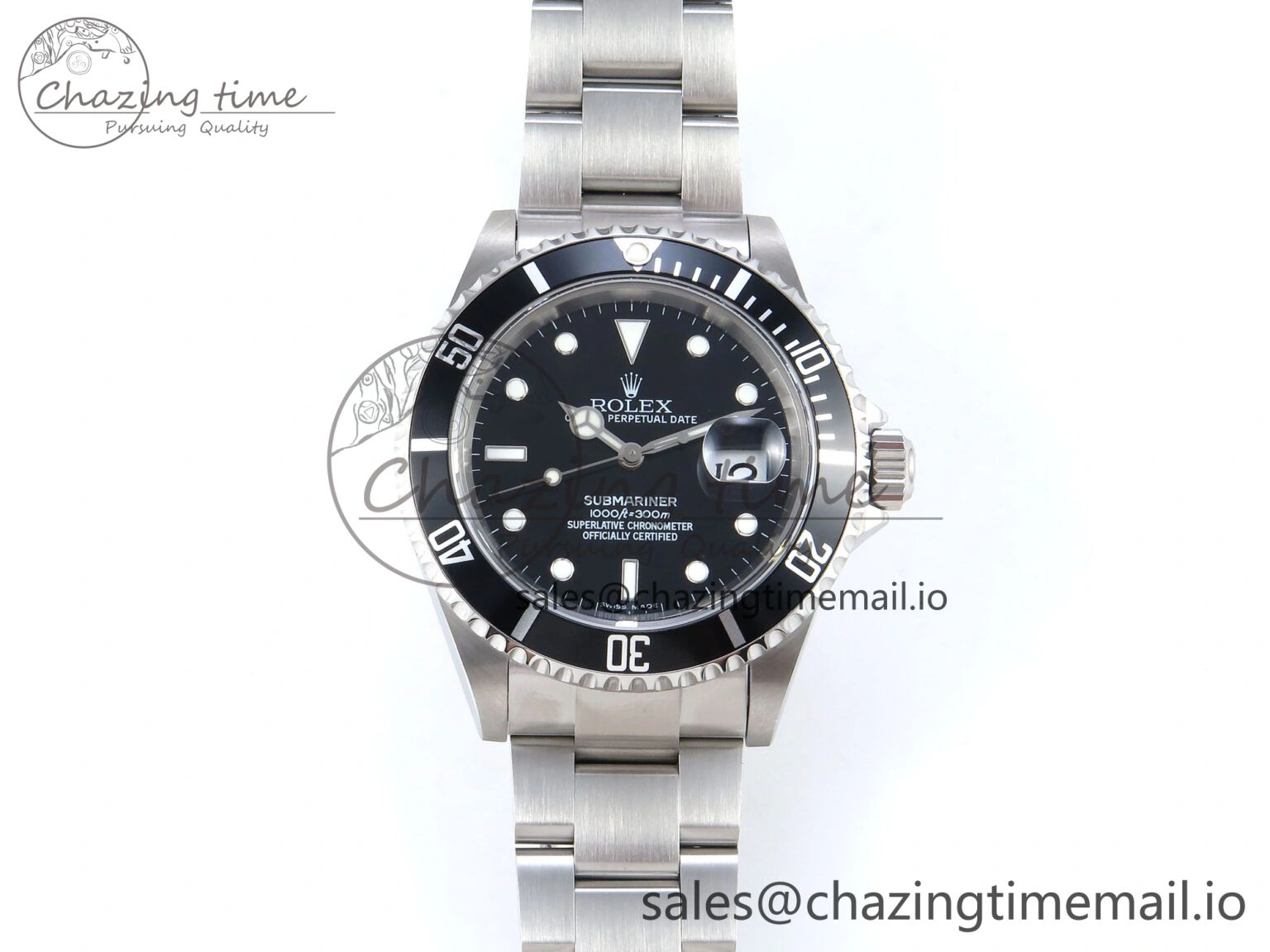 Lightweight Submariner 40mm 16610 LN Black Ceramic TWF 1:1 Best Edition on Bracelet SH3135 (NO REHAUT ENGRAVING) 297