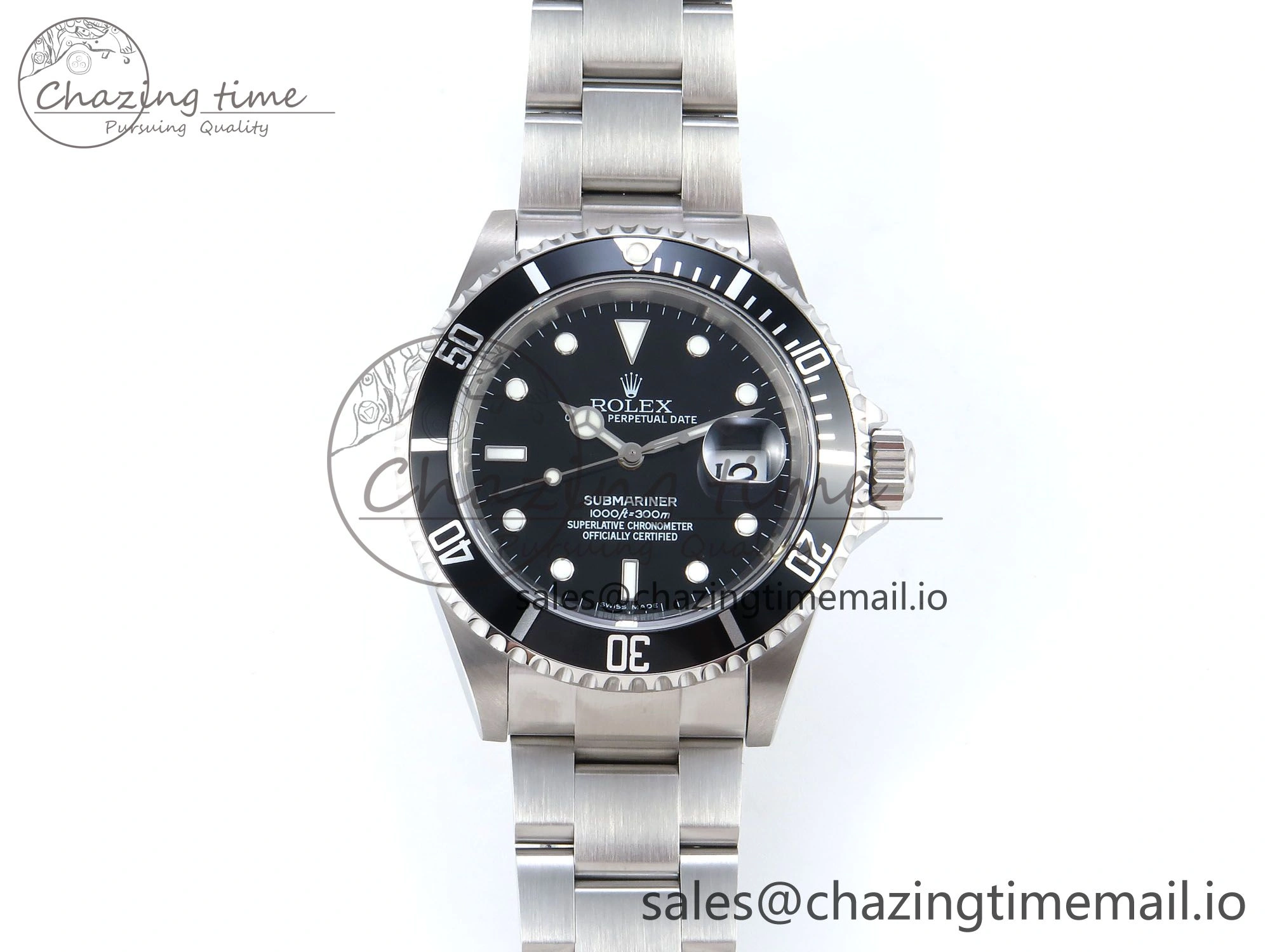 Lightweight Submariner 40mm 16610 LN Black Ceramic TWF 1:1 Best Edition on Bracelet SH3135 (NO REHAUT ENGRAVING) 297