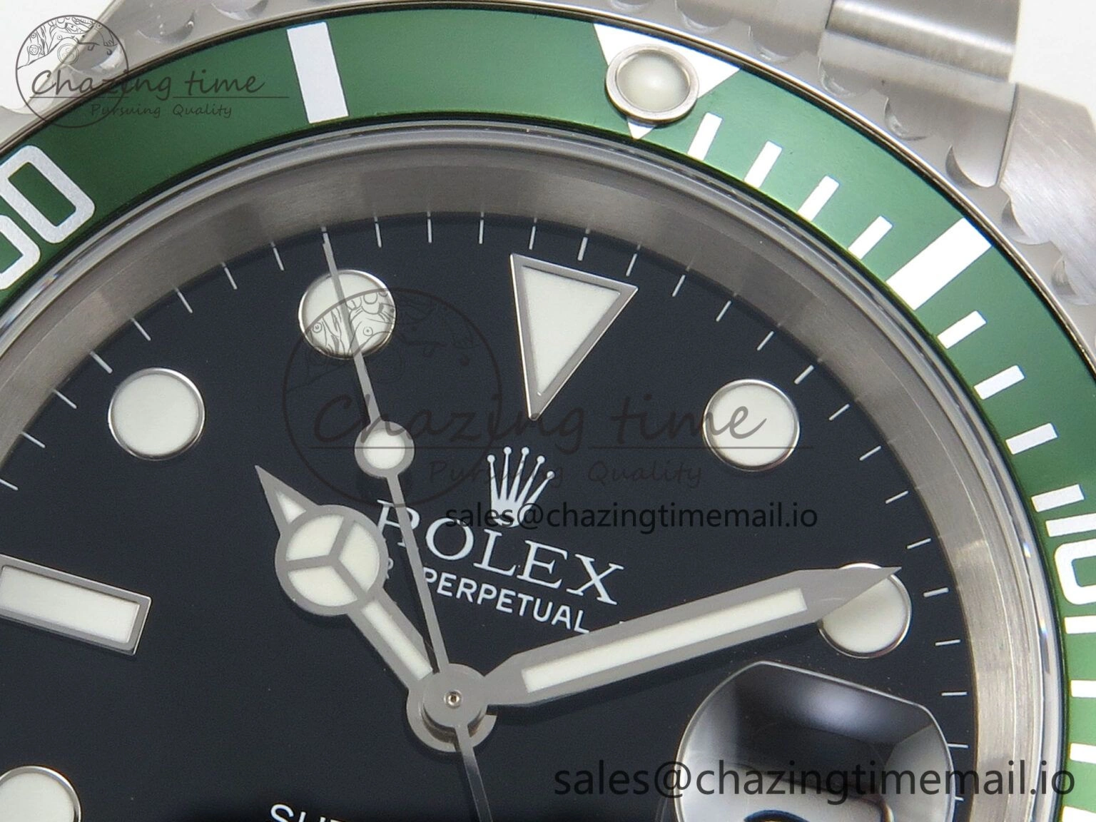 Submariner 40mm 16610 LV Green Ceramic TWF 1:1 Best Edition on Bracelet SH3135 (NO REHAUT ENGRAVING) FreshLook 295