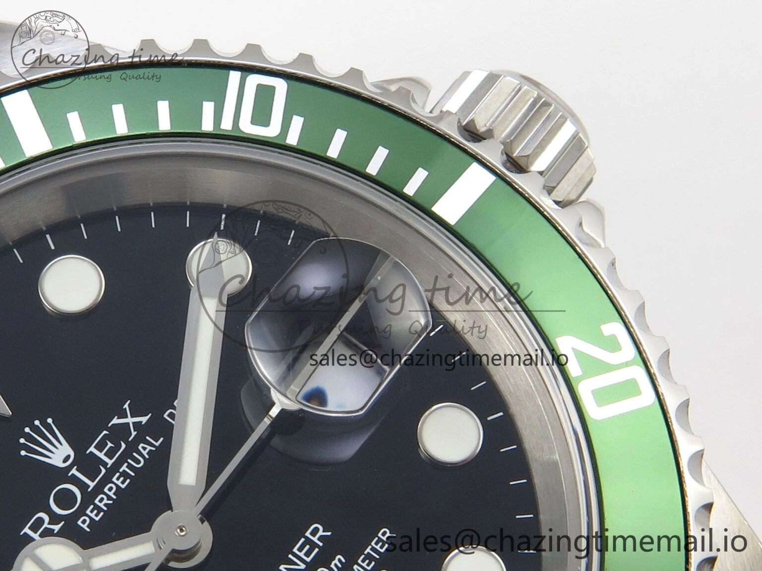 Submariner 40mm 16610 LV Green Ceramic TWF 1:1 Best Edition on Bracelet SH3135 (NO REHAUT ENGRAVING) FreshLook 295