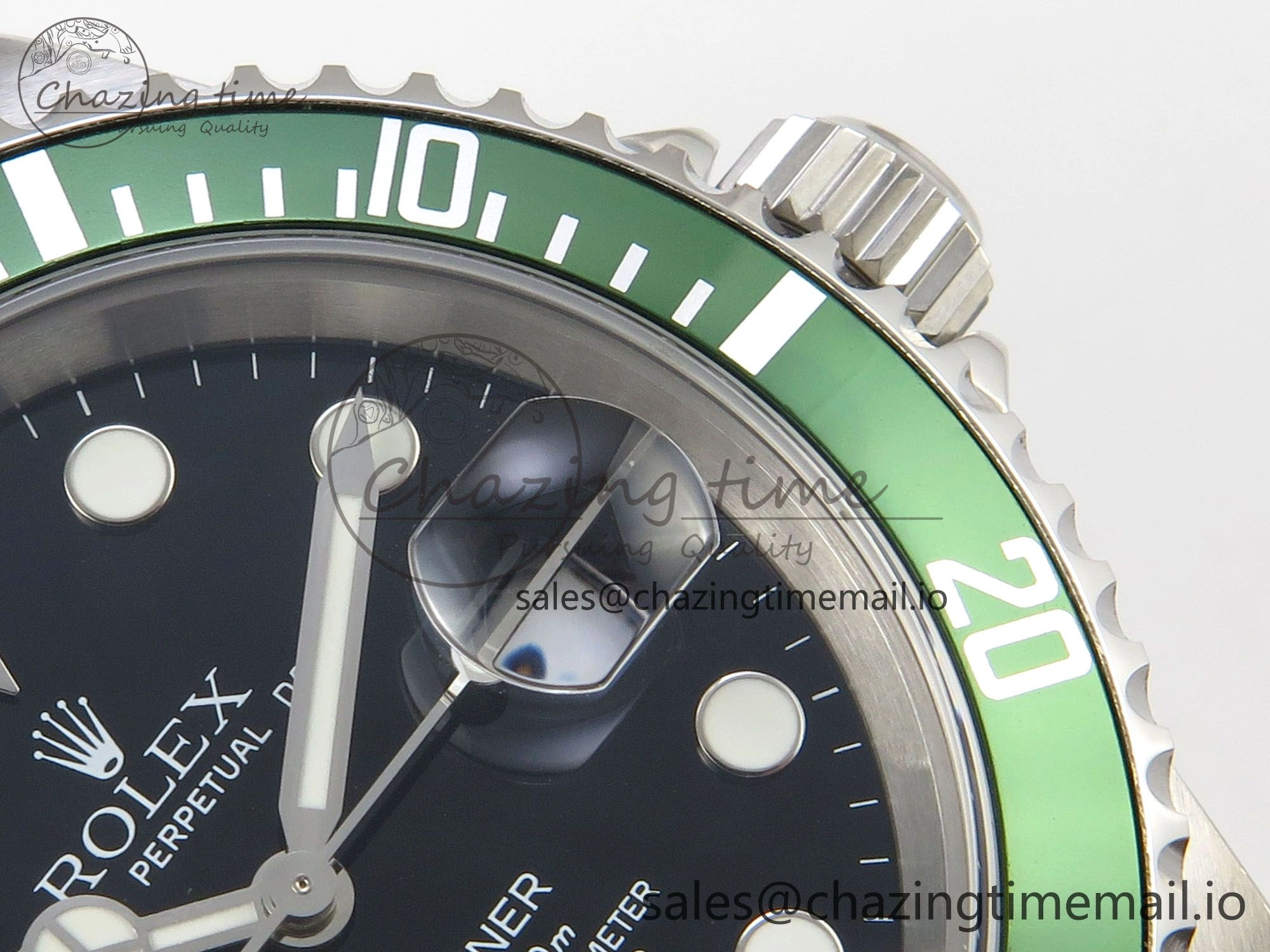 Submariner 40mm 16610 LV Green Ceramic TWF 1:1 Best Edition on Bracelet SH3135 (NO REHAUT ENGRAVING) FreshLook 295
