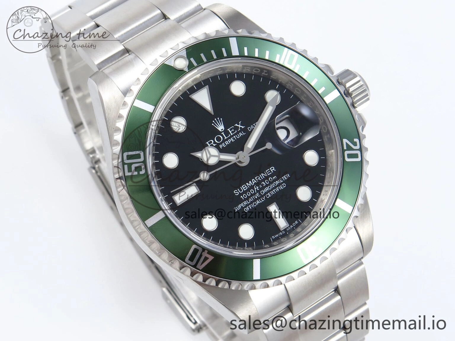 Affordable Submariner 40mm 16610 LV Green Ceramic TWF 1:1 Best Edition on Bracelet SH 294