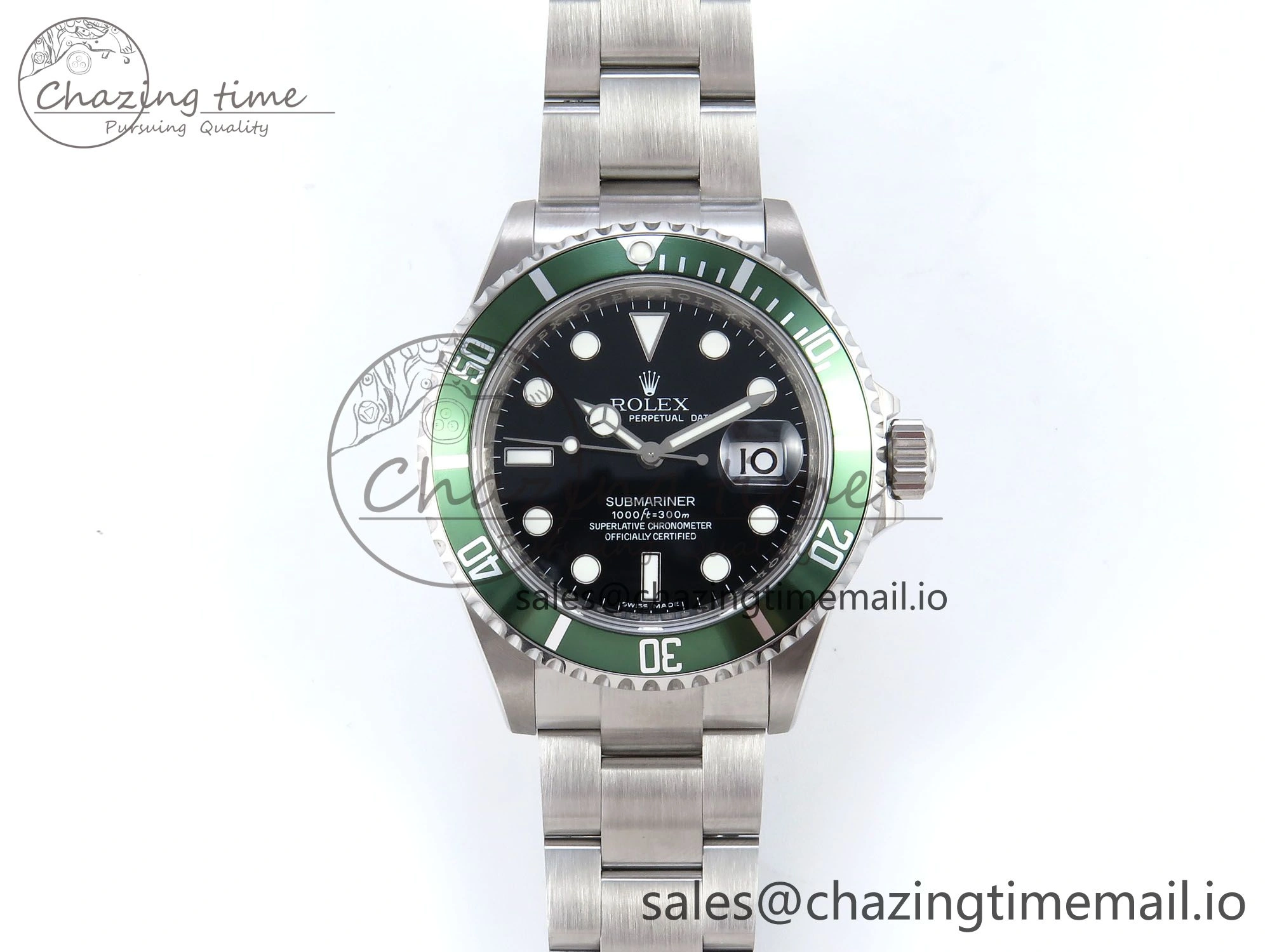 Affordable Submariner 40mm 16610 LV Green Ceramic TWF 1:1 Best Edition on Bracelet SH 294