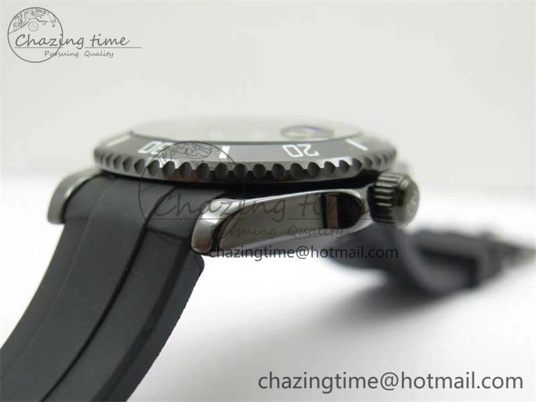 Submariner 40mm Black Ceramic 5GF Best Edition Black Dial on Black Rubber Strap SA Bold 2464