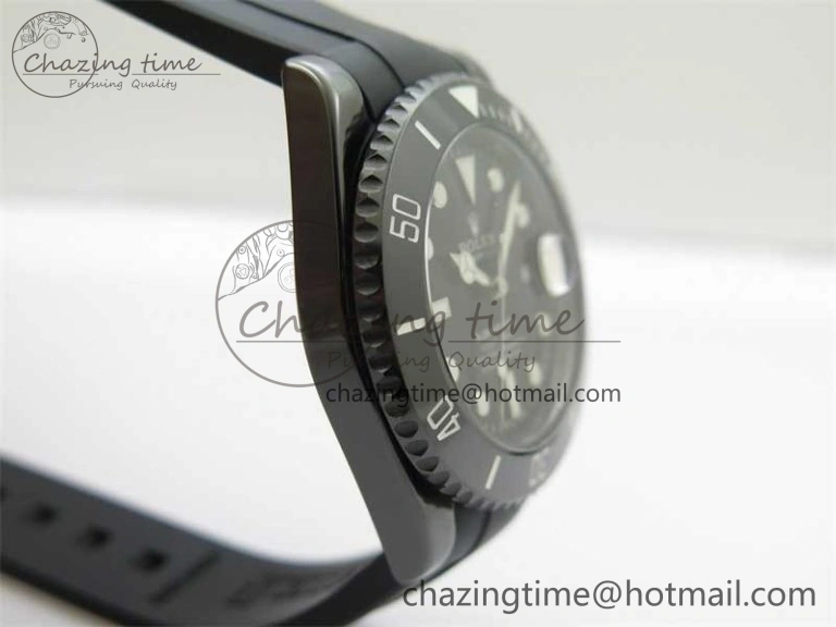Submariner 40mm Black Ceramic 5GF Best Edition Black Dial on Black Rubber Strap SA Bold 2464