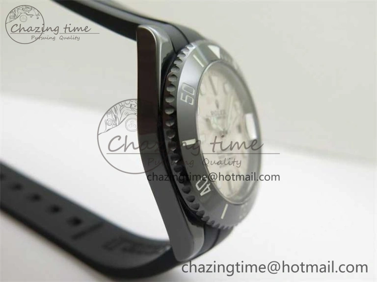 Submariner 40mm Black Ceramic 5GF Best Edition Cream Dial on Black Rubber Strap SA Sustainable 2470