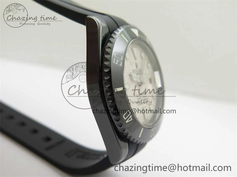 Submariner 40mm Black Ceramic 5GF Best Edition Cream Dial on Black Rubber Strap SA Sustainable 2470