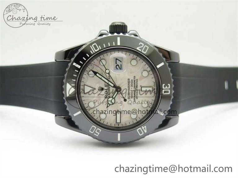 Submariner 40mm Black Ceramic 5GF Best Edition Cream Dial on Black Rubber Strap SA Sustainable 2470