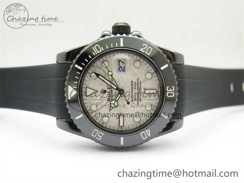 Submariner 40mm Black Ceramic 5GF Best Edition Cream Dial on Black Rubber Strap SA Sustainable 2470