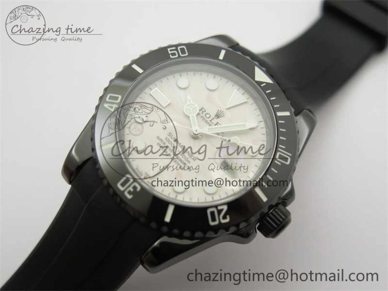 Submariner 40mm Black Ceramic 5GF Best Edition Cream Dial on Black Rubber Strap SA Sustainable 2470