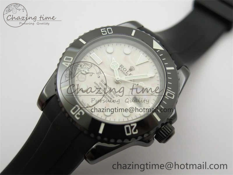 Submariner 40mm Black Ceramic 5GF Best Edition Cream Dial on Black Rubber Strap SA Sustainable 2470
