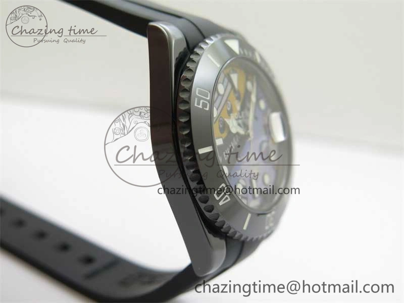 Durable Submariner 40mm Black Ceramic 5GF Best Edition Painting Dial on Black Rubber Strap SA 2467