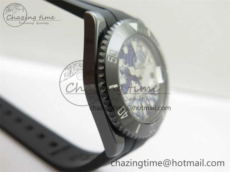 Submariner 40mm Black Ceramic 5GF Best Edition Sea Painting Dial on Black Rubber Strap SA Modern 2471