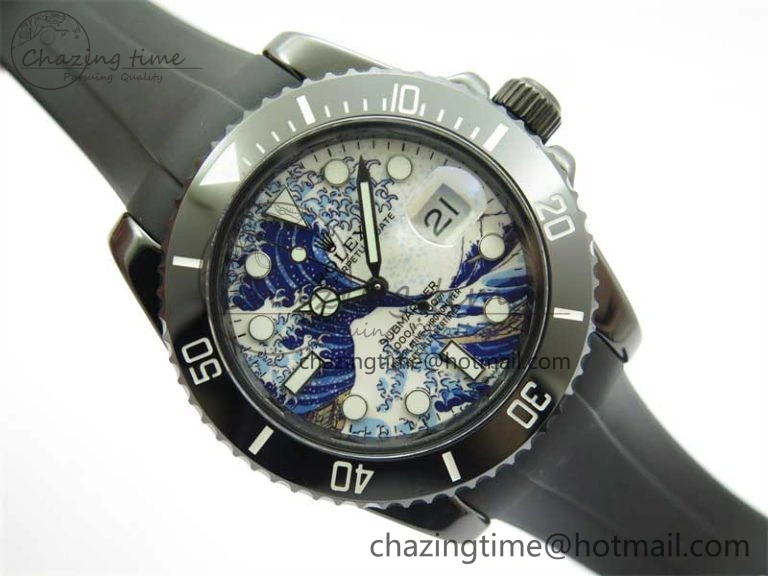 Submariner 40mm Black Ceramic 5GF Best Edition Sea Painting Dial on Black Rubber Strap SA Modern 2471