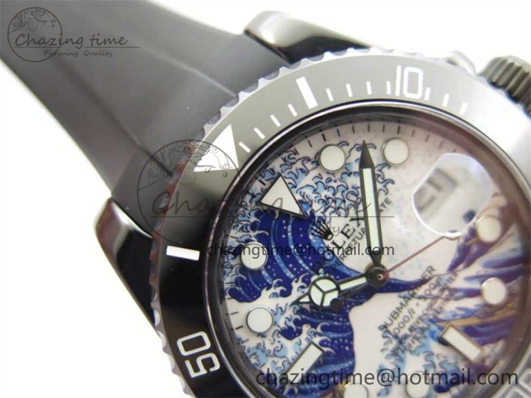 Submariner 40mm Black Ceramic 5GF Best Edition Sea Painting Dial on Black Rubber Strap SA Modern 2471