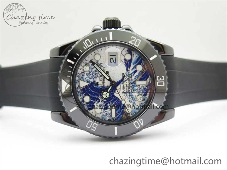 Submariner 40mm Black Ceramic 5GF Best Edition Sea Painting Dial on Black Rubber Strap SA Modern 2471