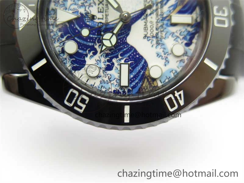 Submariner 40mm Black Ceramic 5GF Best Edition Sea Painting Dial on Black Rubber Strap SA Modern 2471