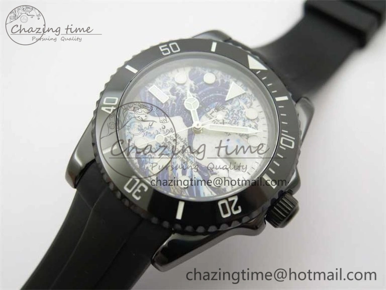 Submariner 40mm Black Ceramic 5GF Best Edition Sea Painting Dial on Black Rubber Strap SA Modern 2471