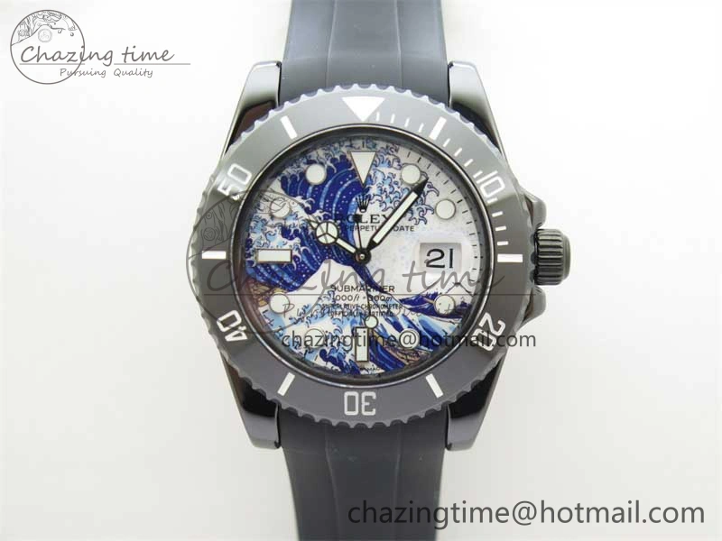Submariner 40mm Black Ceramic 5GF Best Edition Sea Painting Dial on Black Rubber Strap SA Modern 2471