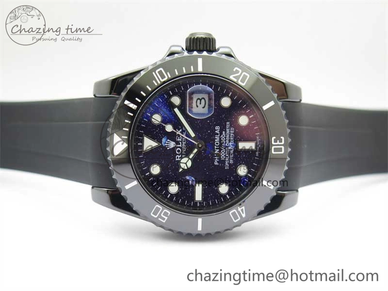 Submariner 40mm Black Ceramic 5GF Best Edition Starry Painting Dial on Black Rubber Strap SA Seasonal 2476