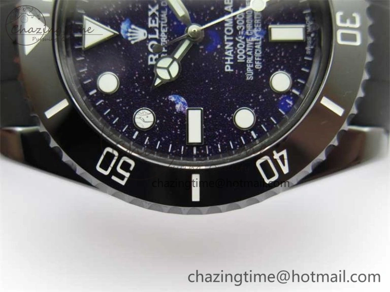 Submariner 40mm Black Ceramic 5GF Best Edition Starry Painting Dial on Black Rubber Strap SA Seasonal 2476