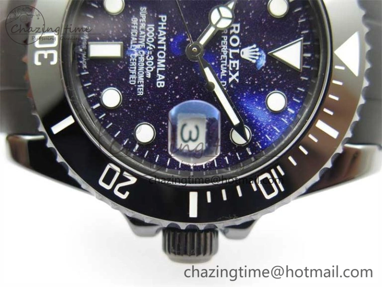 Submariner 40mm Black Ceramic 5GF Best Edition Starry Painting Dial on Black Rubber Strap SA Seasonal 2476