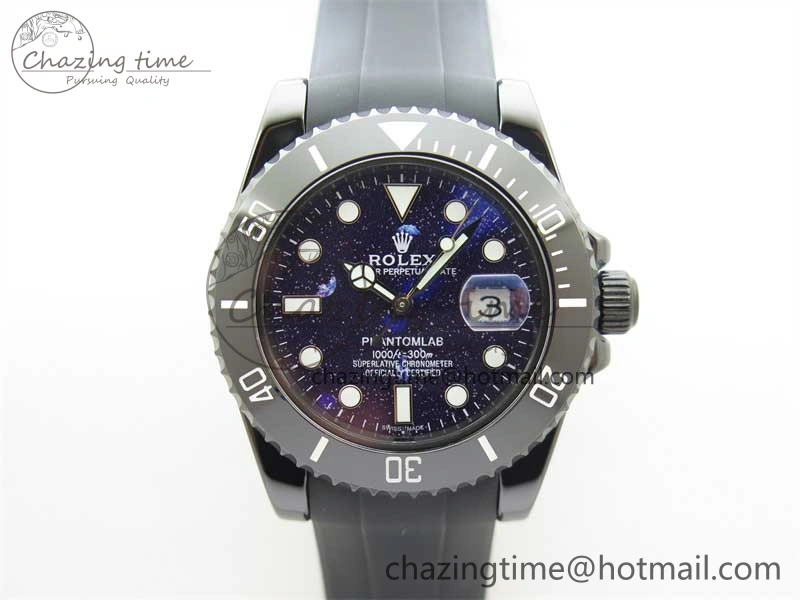 Submariner 40mm Black Ceramic 5GF Best Edition Starry Painting Dial on Black Rubber Strap SA Seasonal 2476