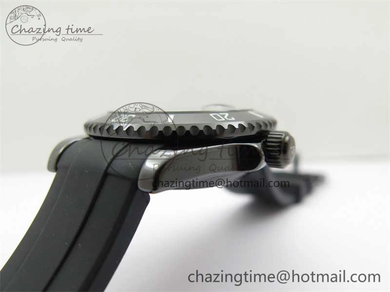 Submariner 40mm Black Ceramic 5GF Best Edition White Dial on Black Rubber Strap SA MoistureWicking 2469