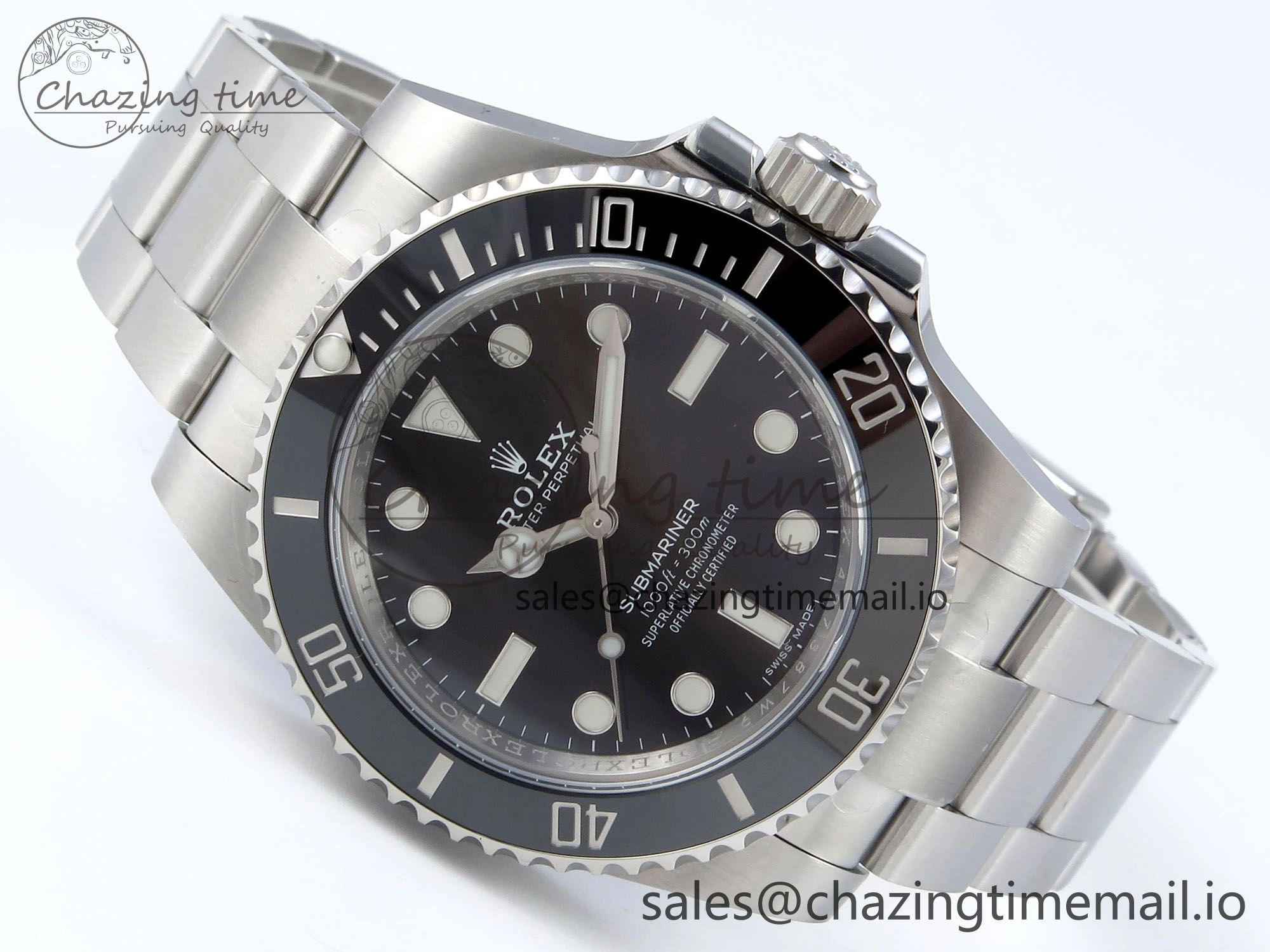 Submariner 40mm No Date 114060 SS ARF 1:1 Best Edition Steel Black Dial 904L SS Oyster Bracelet SH EyeCatching 360