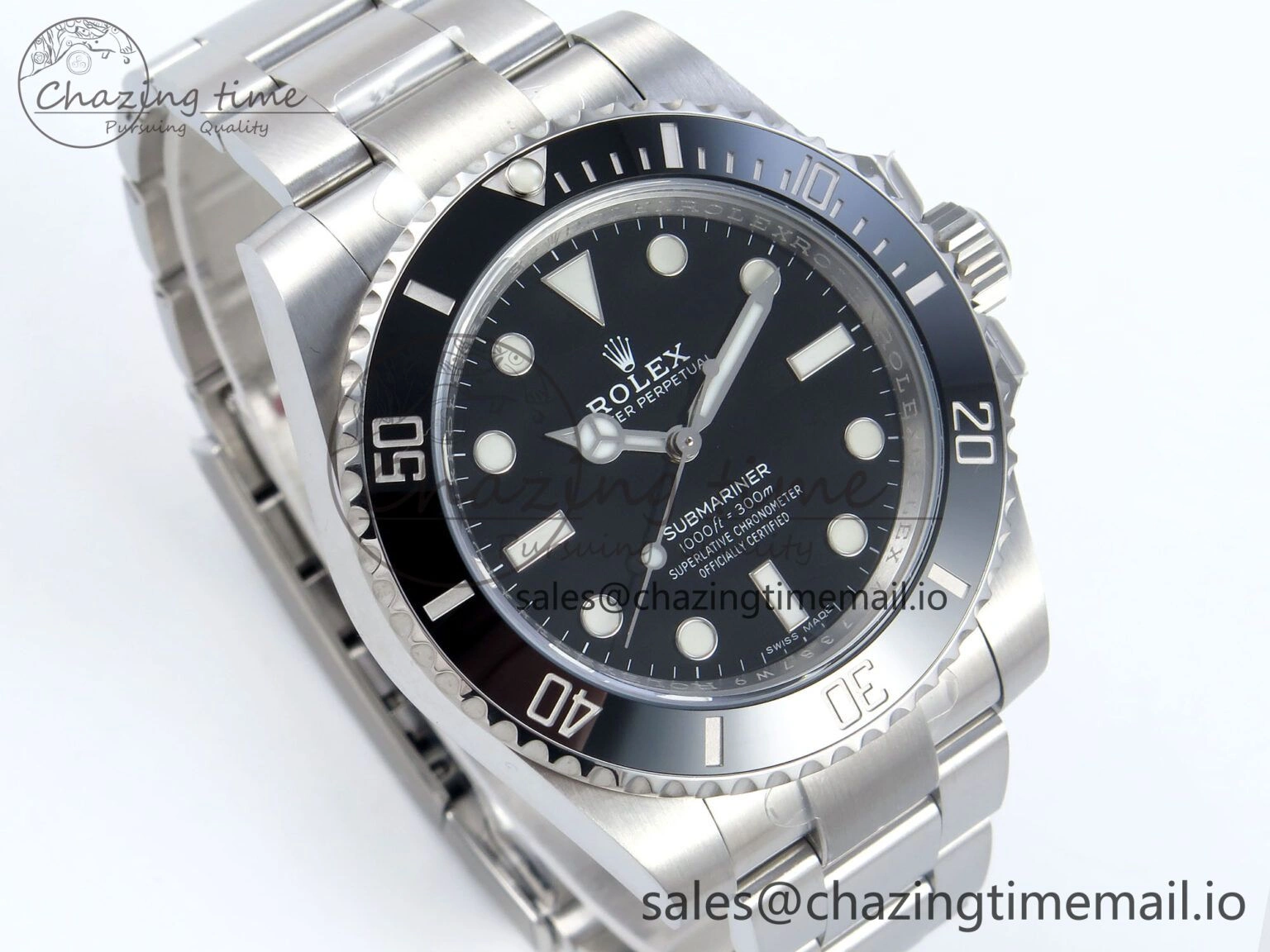 Submariner 40mm No Date 114060 SS ARF 1:1 Best Edition Steel Black Dial 904L SS Oyster Bracelet SH EyeCatching 360
